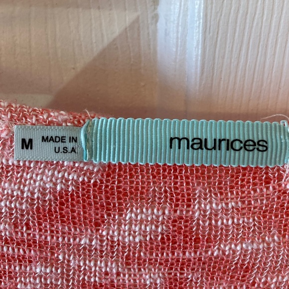 Maurice’s cardigan, orange/white chevron, size medium - Picture 4 of 4